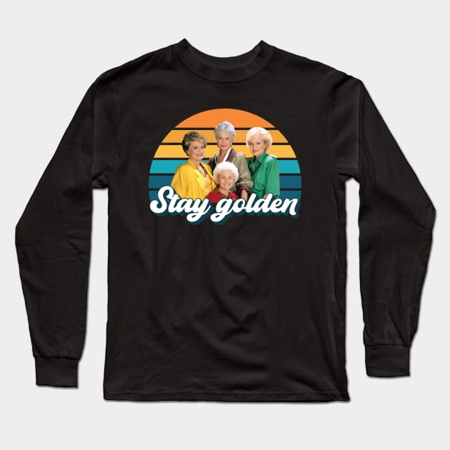 Stay Golden Long Sleeve T-Shirt by kangaroo Studio